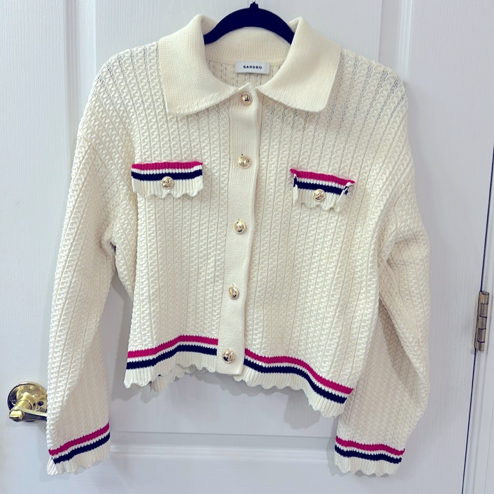 SANDRO button cardigan very elegant for fall and winter. Size 2. Used once.